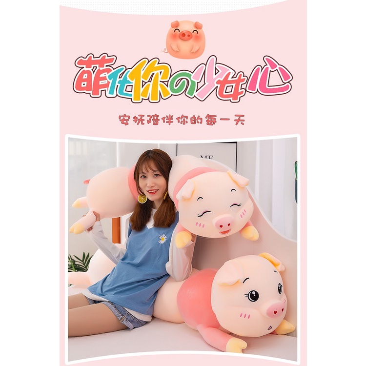 Guling Boneka Ulat Piggy Bahan Plush