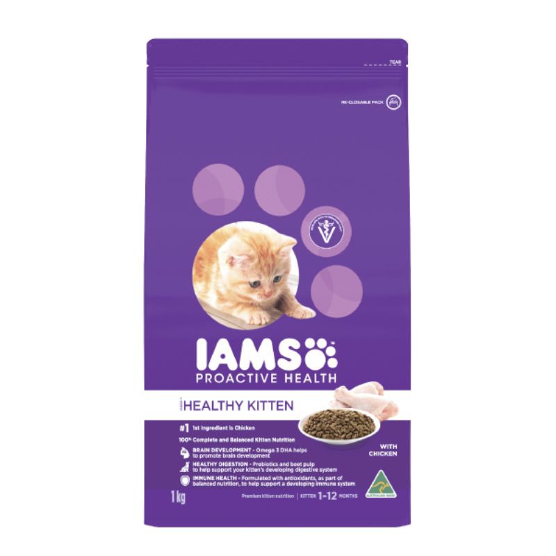 IAMS KITTEN CHICKEN 1KG - Makanan Anak Kucing Rasa Ayam 1 Kg