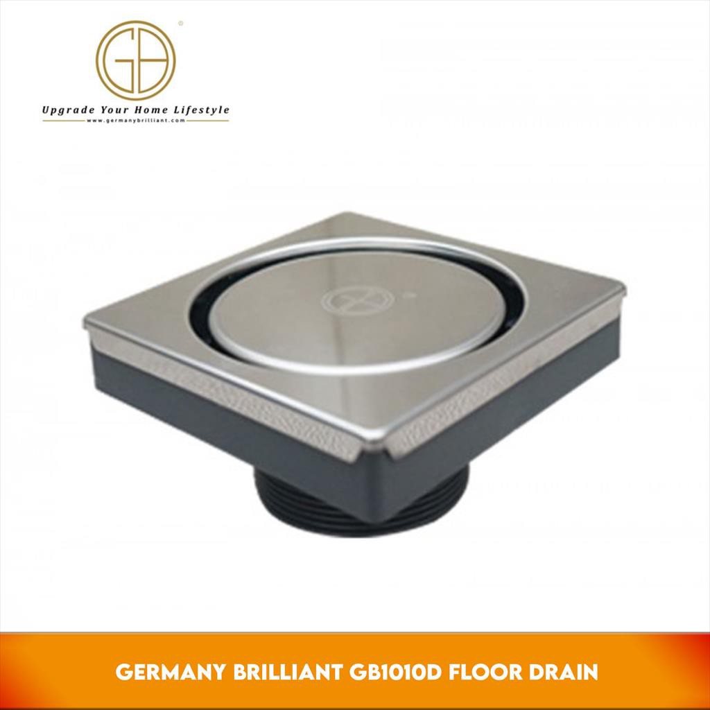 Germany Brilliant GB1010D Floor Drain Saringan Got Kamar Mandi Stainless Steel