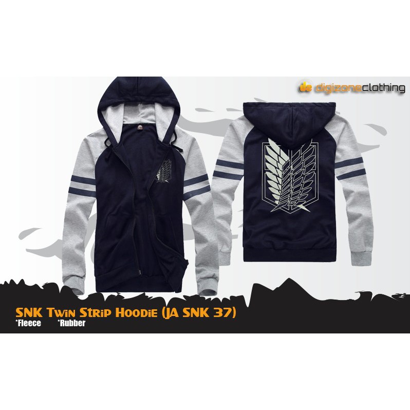 Jaket SNK Twin Strip Hoodie JA SNK 37