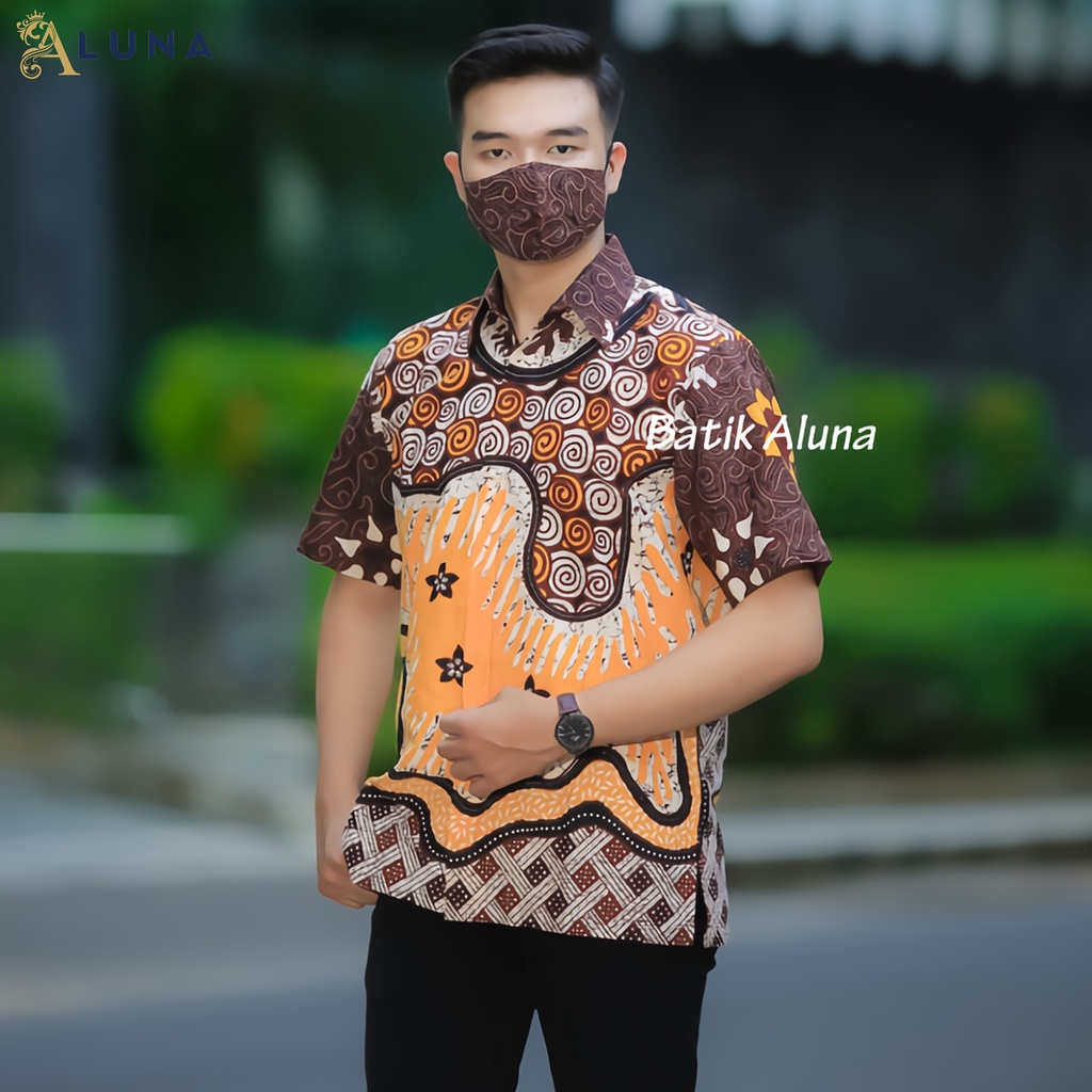 TERBARU KEMEJA BATIK PRIA LENGAN PENDEK LAPIS FURING PEKALONGAN PREMIUM REGULAR FIT MODERN PD 025