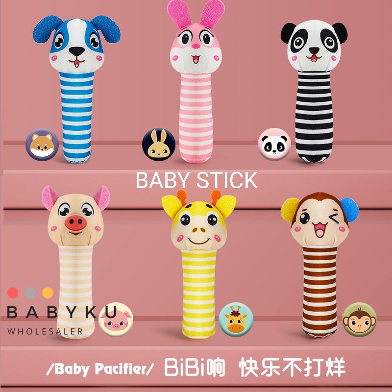 Mainan bayi rattle stick animal baby toys / Mainan boneka genggam bayi / Baby hand rattle toys