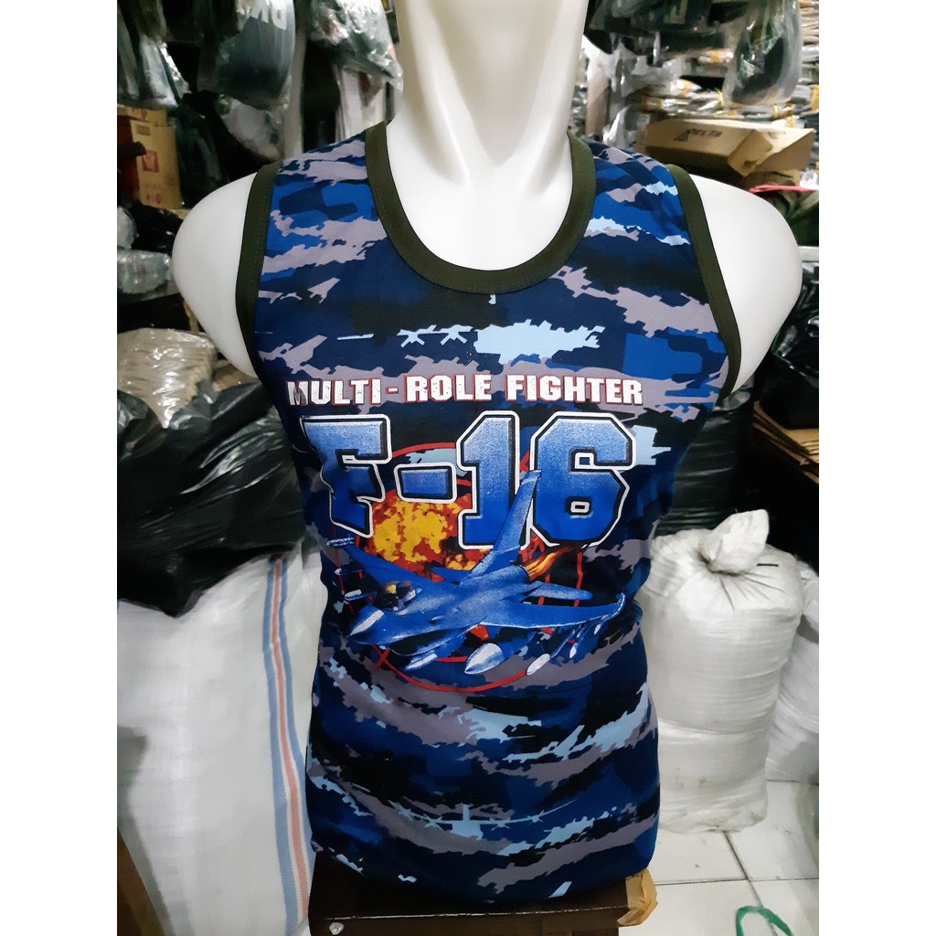 Singlet AURI - Singlet AU - Singlet TNI AU - Singlet Loreng - Kaos Loreng