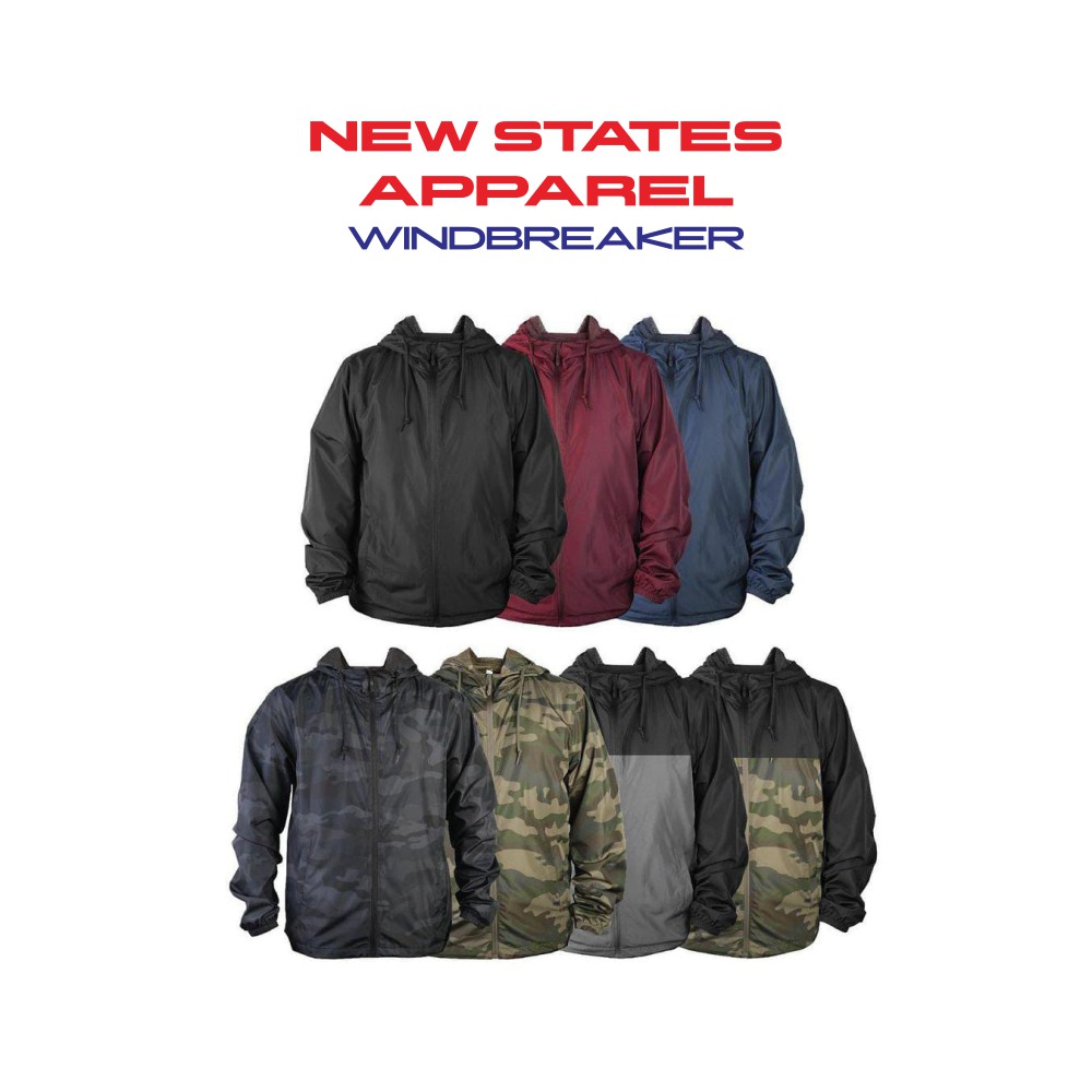 Jaket Jogging Lari Olahraga Parasut New States Apparel WIndbreaker