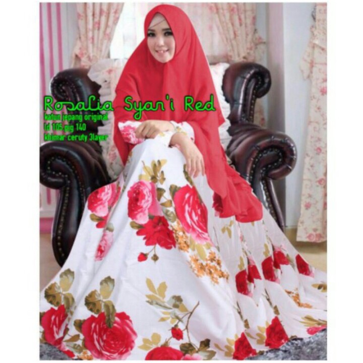 GAMIS SYARI ASIFA SERIES III BUSANA MUSLIM varian warna PINK/BIRU/KUNING/MERAH