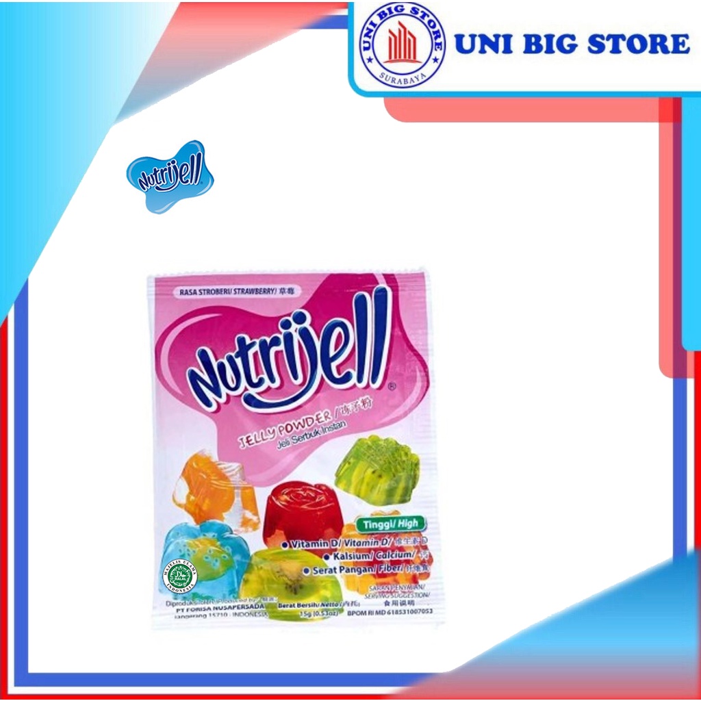 

Nutrijell Jelly Powder Strawberry 15 gr Stroberi Jeli Agar