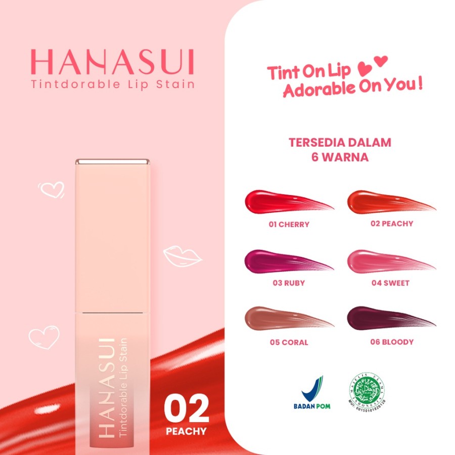 [LIP STAIN] HANASUI TINTDORABLE LIP STAIN / LIP TINT BY HANASUI