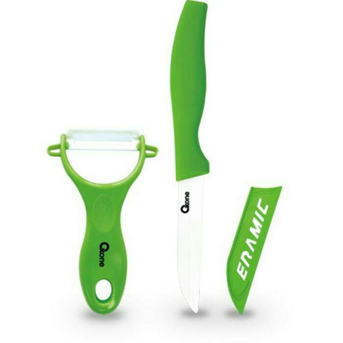 Oxone Pisau & Peeler / 2 Pcs Ceramic Knife Set OX-928 promo