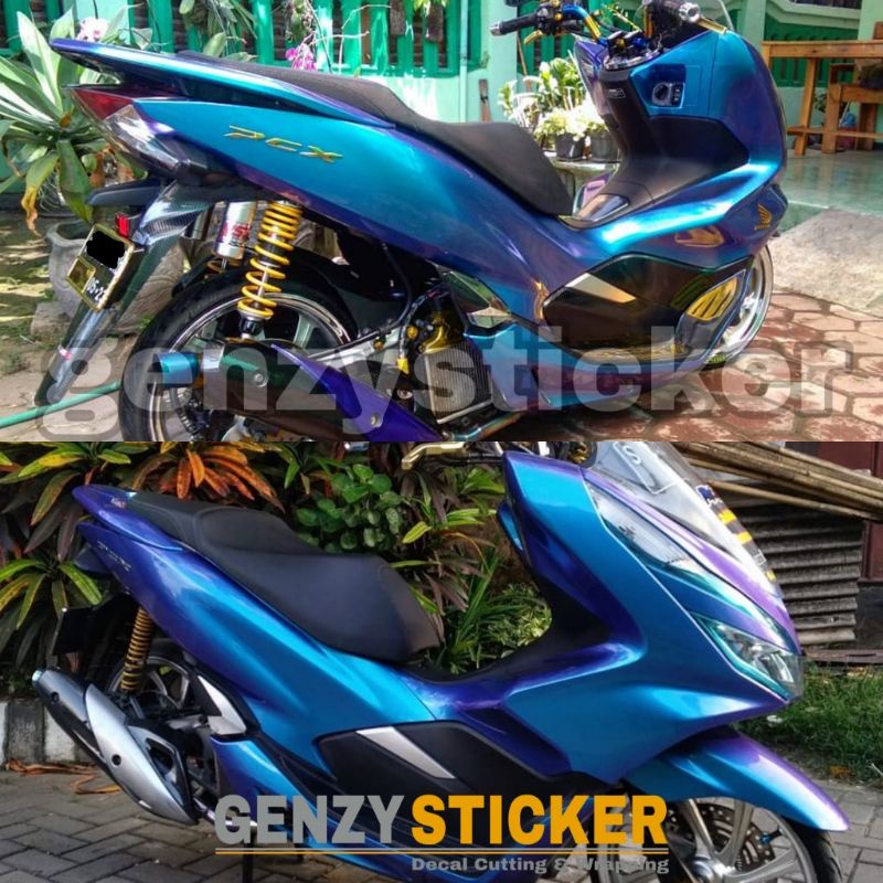 stiker skotlet bunglon sticker scotlite chameleon scotlet pelangi tiga warna