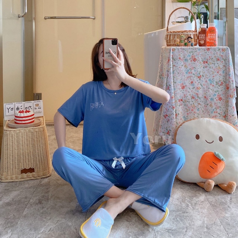 Pamelo Baju Tidur Import Setelan Piyama Setelan Polos Import Korea pp cp polos