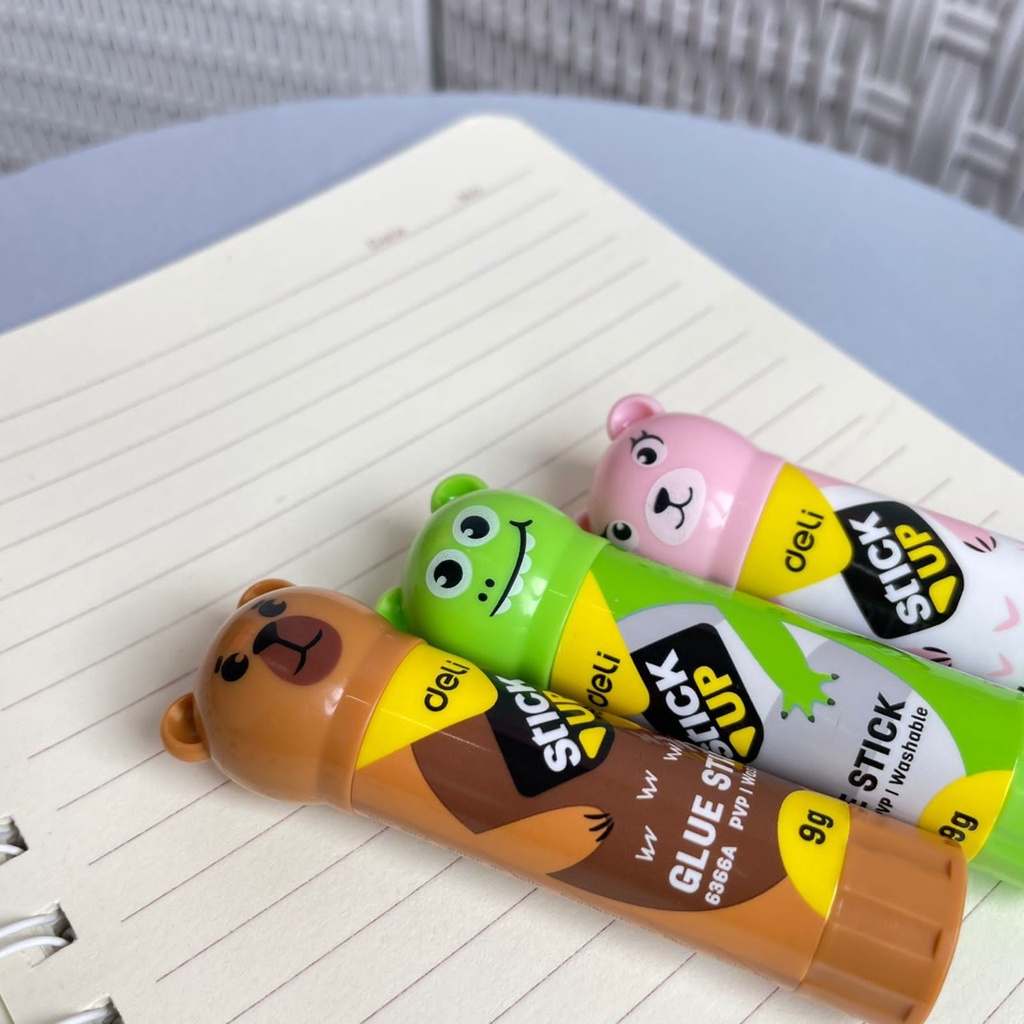 LEM STICK DELI MODEL ANIMALS BERUANG KATAK KOALA PINK GLUE STICK MURAH BENTUK BINATANG IMUT LUCU STATIONARY UNIK BEST PREMIUM QUALITY