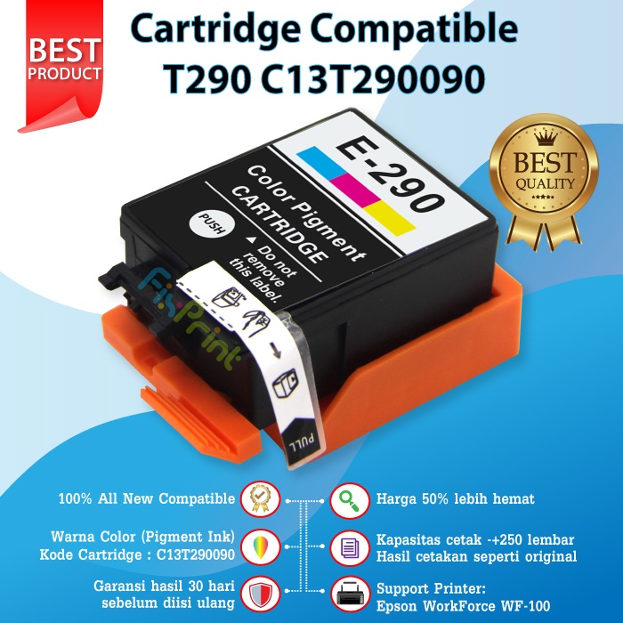 Cartridge Tinta Epson 289 T289 Black Compatible Printer WF-100 WF100