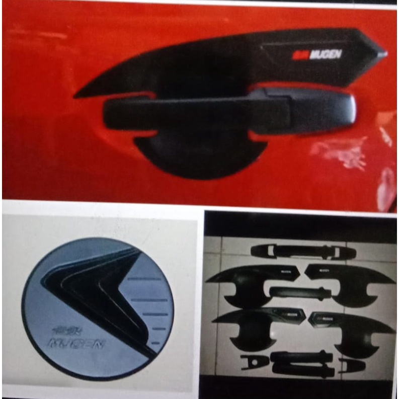 Paket Outer Handle Tank Cover Mobilio Brio Brv Hitam doff Mugen