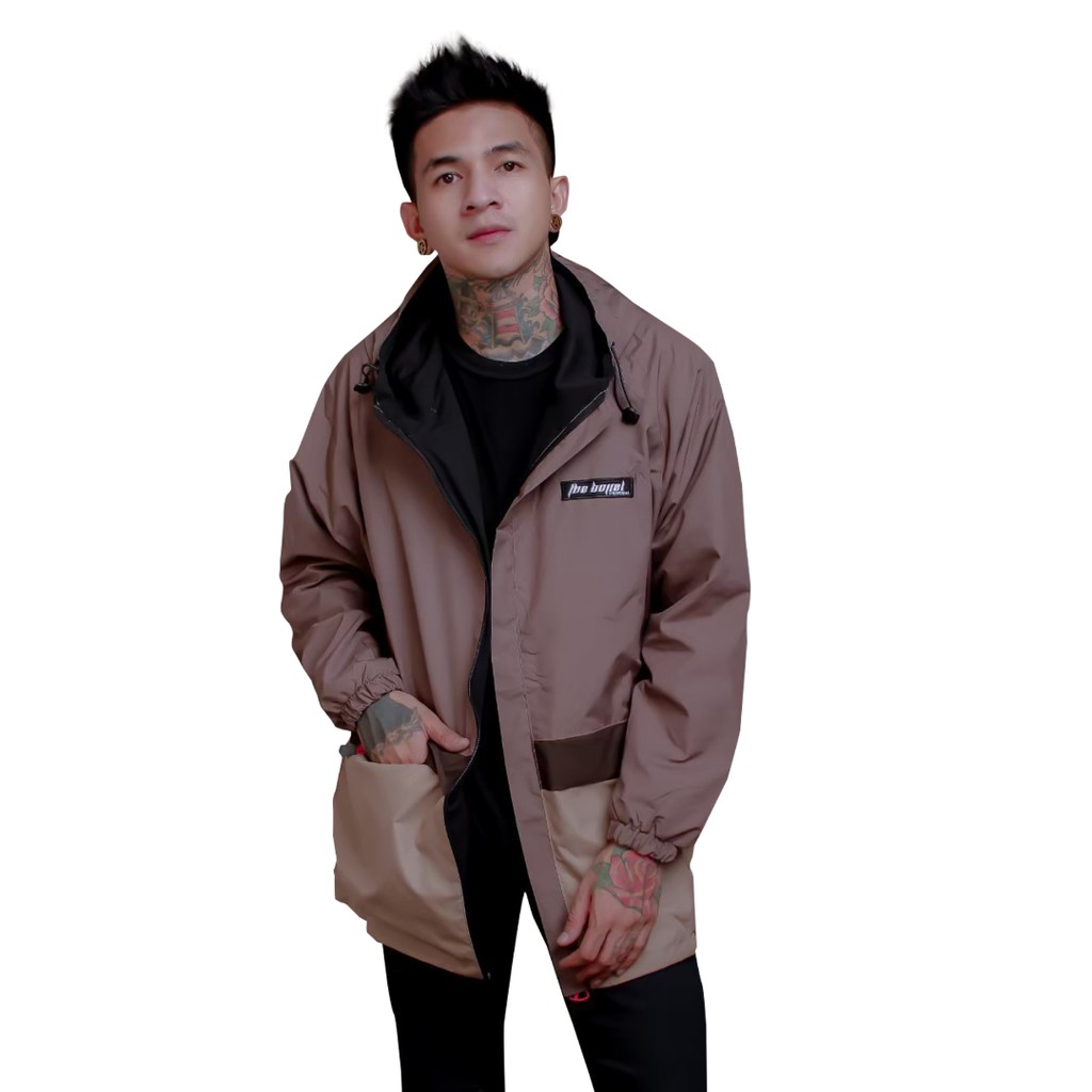 RADEN Jaket Parasut Taslan Outdoor Raglan 3D ANTI AIR - JAKET HAIKING WATERPROOF UNISEX-2