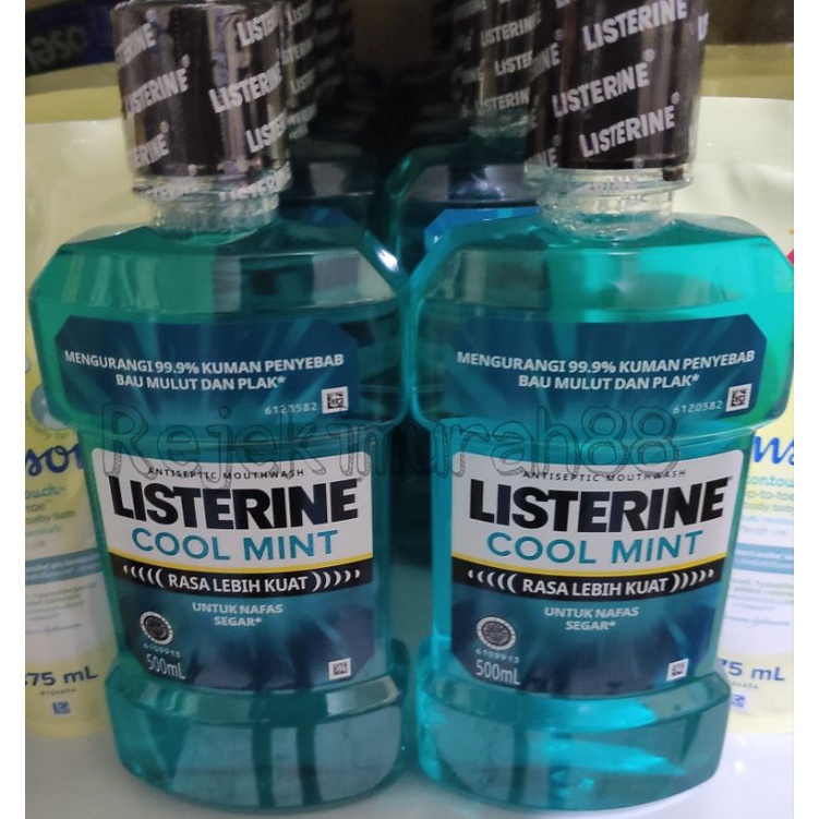 Listerine Cool Mint/Green Tea/Zero Antiseptic Mouthwash / Obat Kumur Antiseptik - 500ml dan 250ML Mouthwash / Obat Kumur Antiseptik