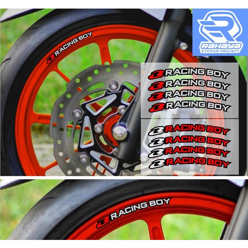 cutting sticker velg racing boy