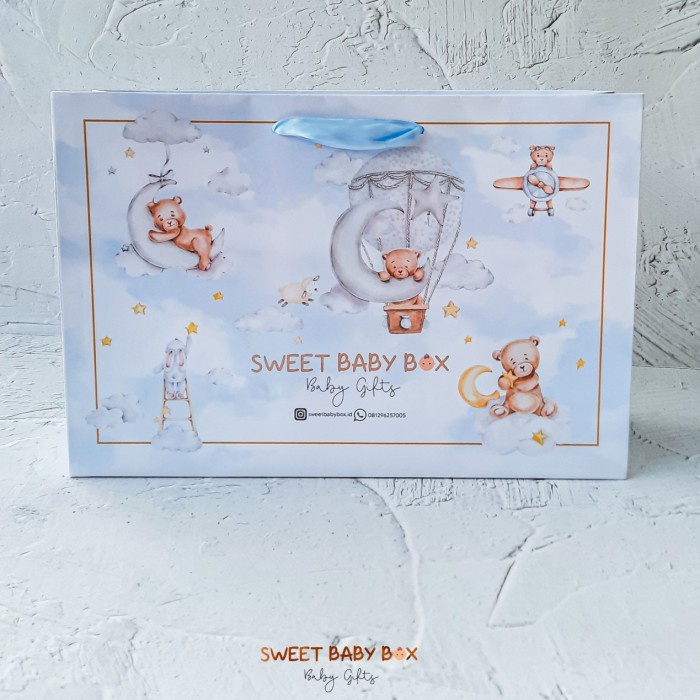 

[RESTOCK] Paperbag premium - Sweet Baby Box - BOY (biru) TERMURAH