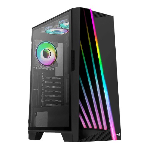 Aerocool Mirage Tempered Glass Mid-Tower Gaming Case - Black