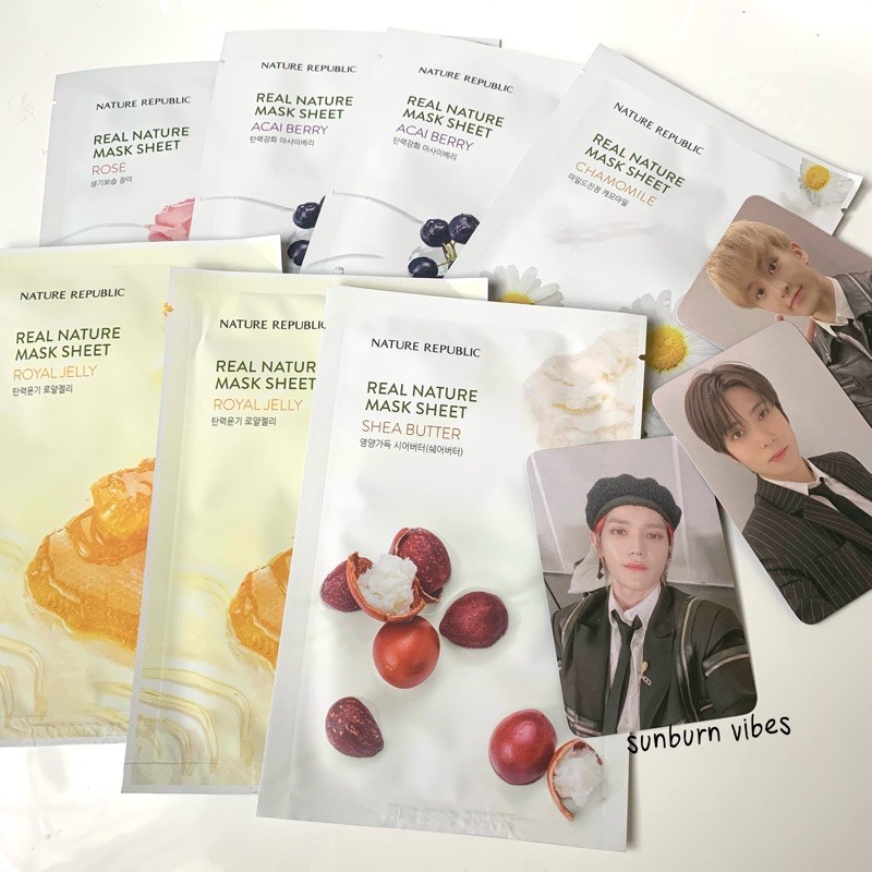 NATURE REPUBLIC real nature mask sheet (free unoff nct 127 photocard)