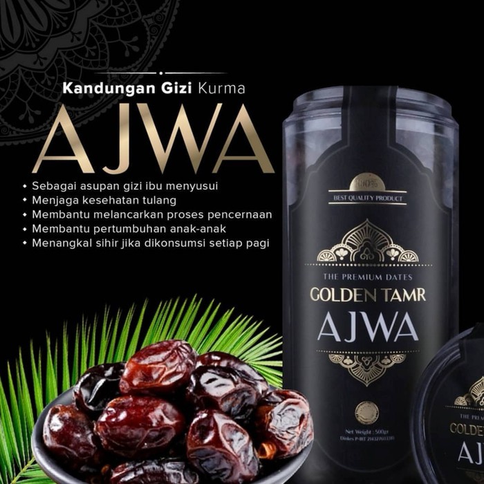 

Kualitas Terbaik - Kurma Nabi / Kurma Ajwa 500Gr Premium Dates