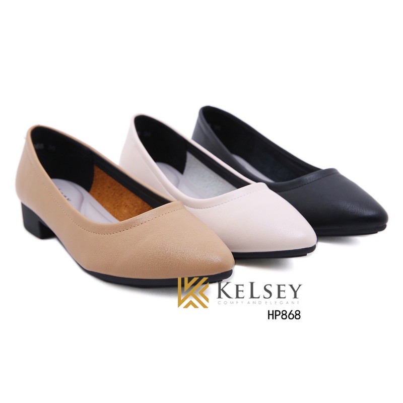 (GRATIS ALAS KAKI) NICOLE Sepatu Flat shoes wanita Kelsey HP868 / Sepatu Kerja Wanita Import