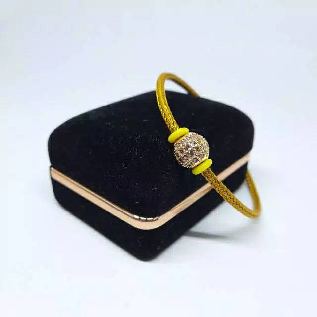 Fourfashion Charm Mata Putih Untuk Gelang Tali Gold Xuping