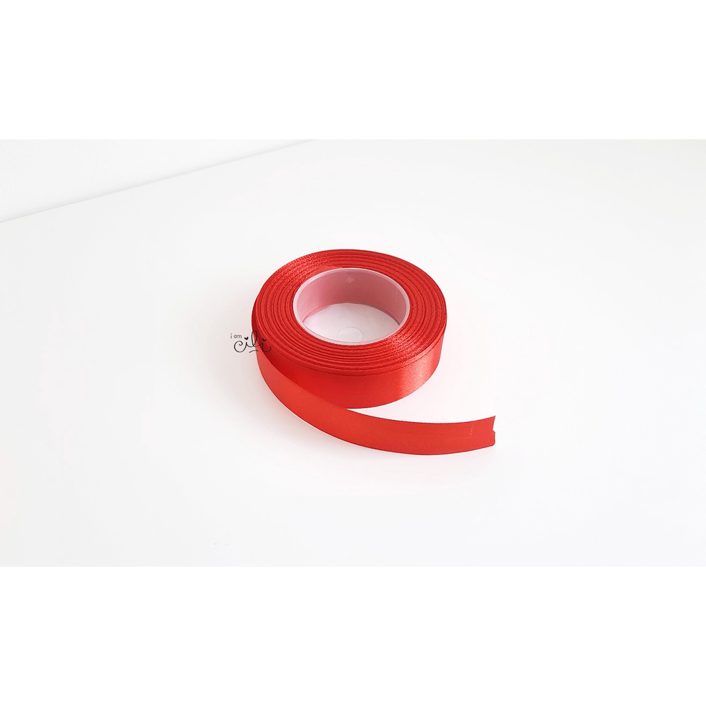 

Pita satin RED/MERAH 3/4 inch (2 cm)