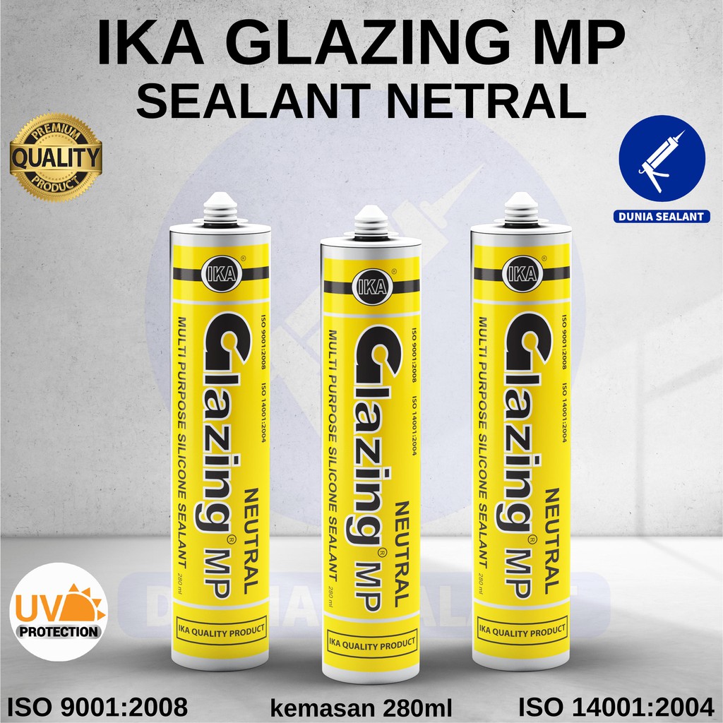 Silicone Sealant Lem Kaca IKA Glazing MP Sealent Netral Silikon Silen