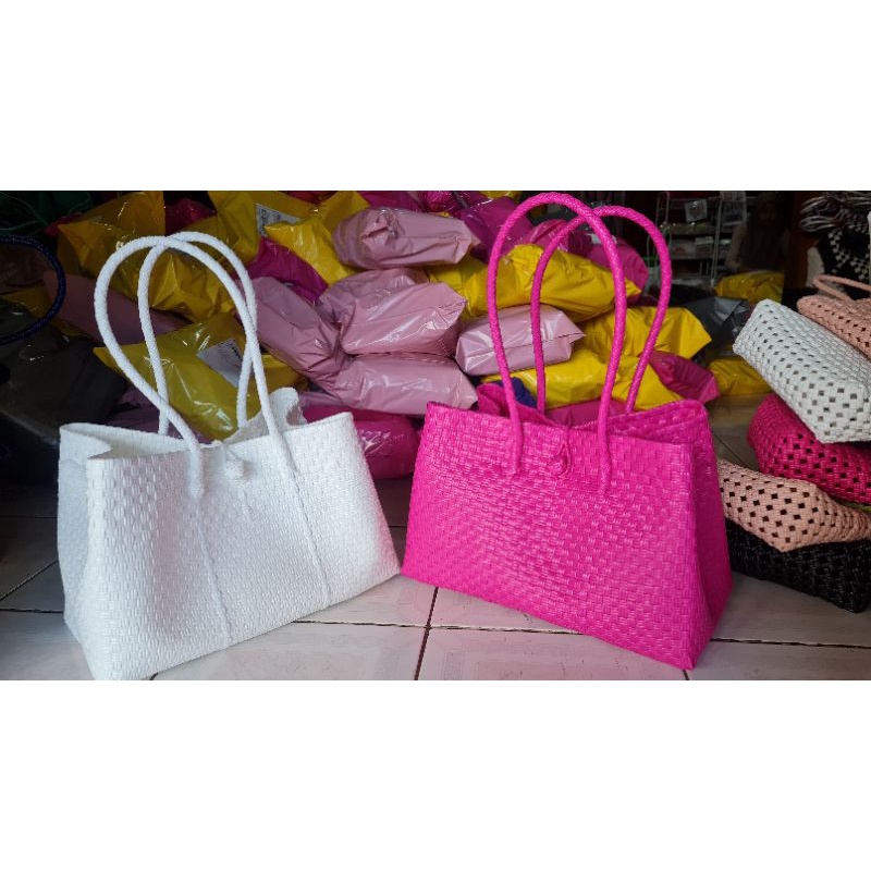 (TANPA ACCESORIES) SUPER JUMBO/BOTEGA/XXL Tas Jali Tas Jaly Tas Anyaman Plastik Premium