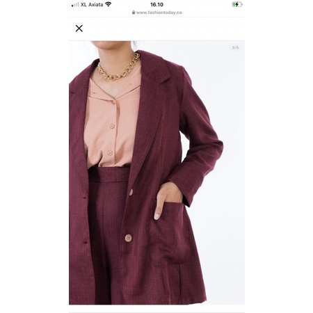 Blazer Maroon Fashion Today / 8wood
