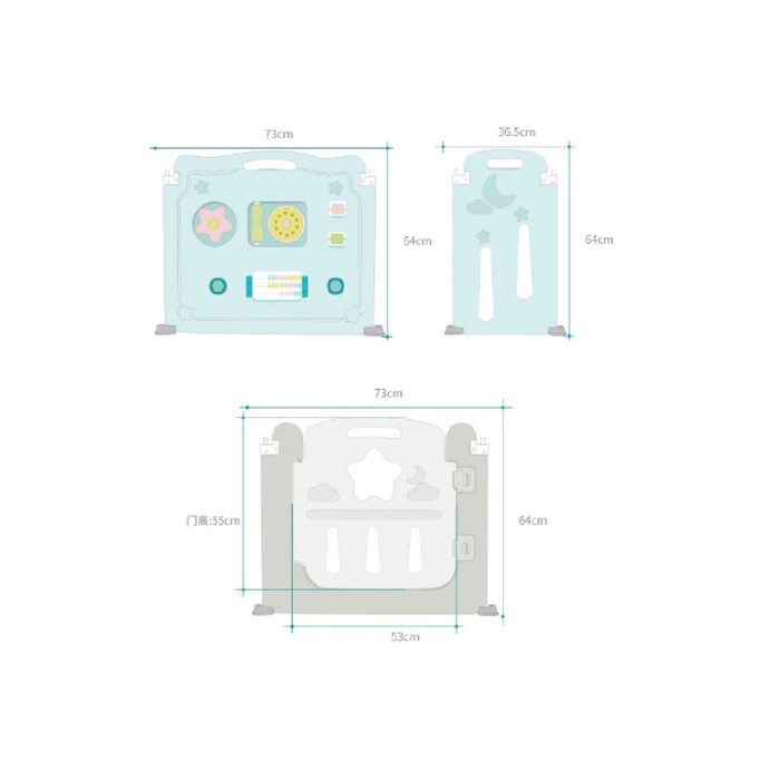 Coby Haus - Foldable Fence STARLIGHT 8+2 Panel