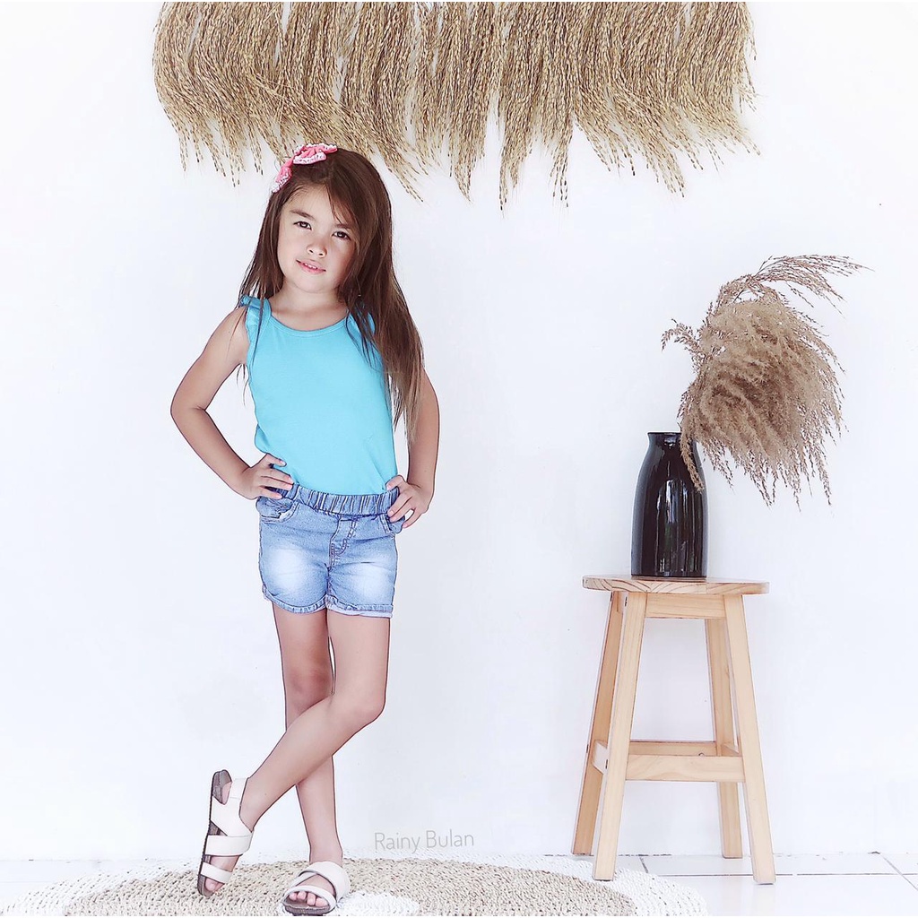 Celana Pendek Jeans Anak Perempuan Jobel Hotpants Tahun  0-5 Tahun Black Editions isi 1pcs