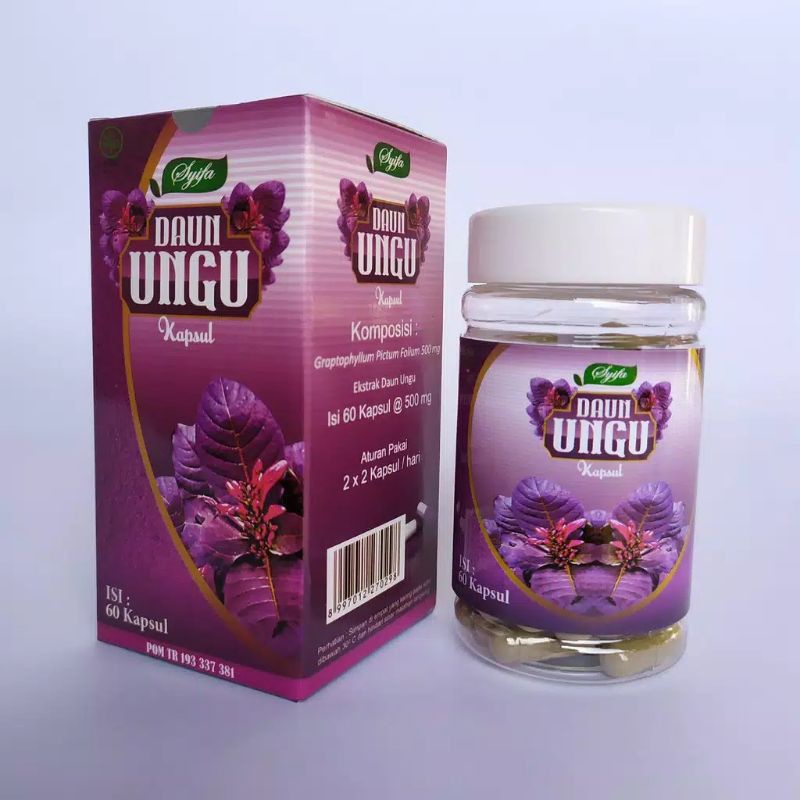 KAPSUL DAUN UNGU 100 % ORIGINAL/KAPSUL DAUN UNGU ASLI ORIGINAL/OBAT HERBAL AMBEIEN