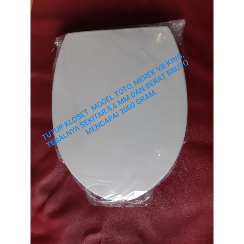 Tutup kloset TC364, buat kloset cw420, cw421, cw660, cw633, cw516 dll, paling tebal,  beratnya 2kg