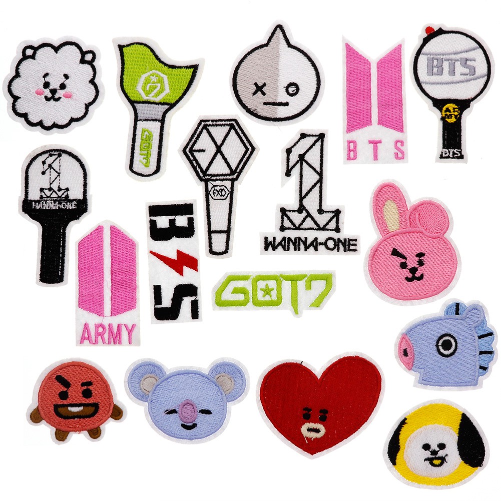 Bayar Di TempatSulaman Patch Desain Kpop BTS Bt21 Untuk Pakaian