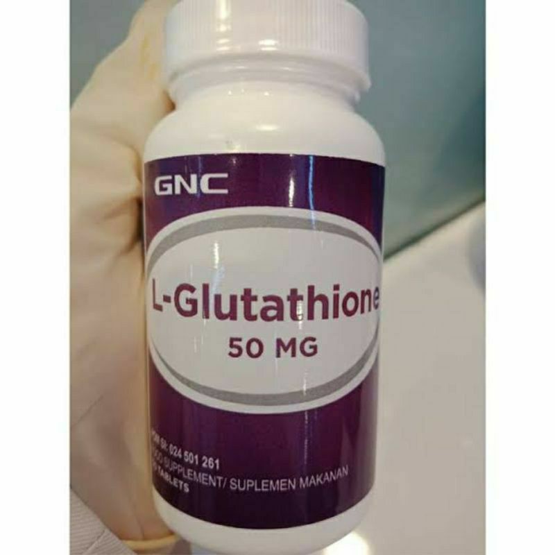 Suplemen Pemutih Gnc L-glutathione 50mg anti aging original obat kulit mazthione asli