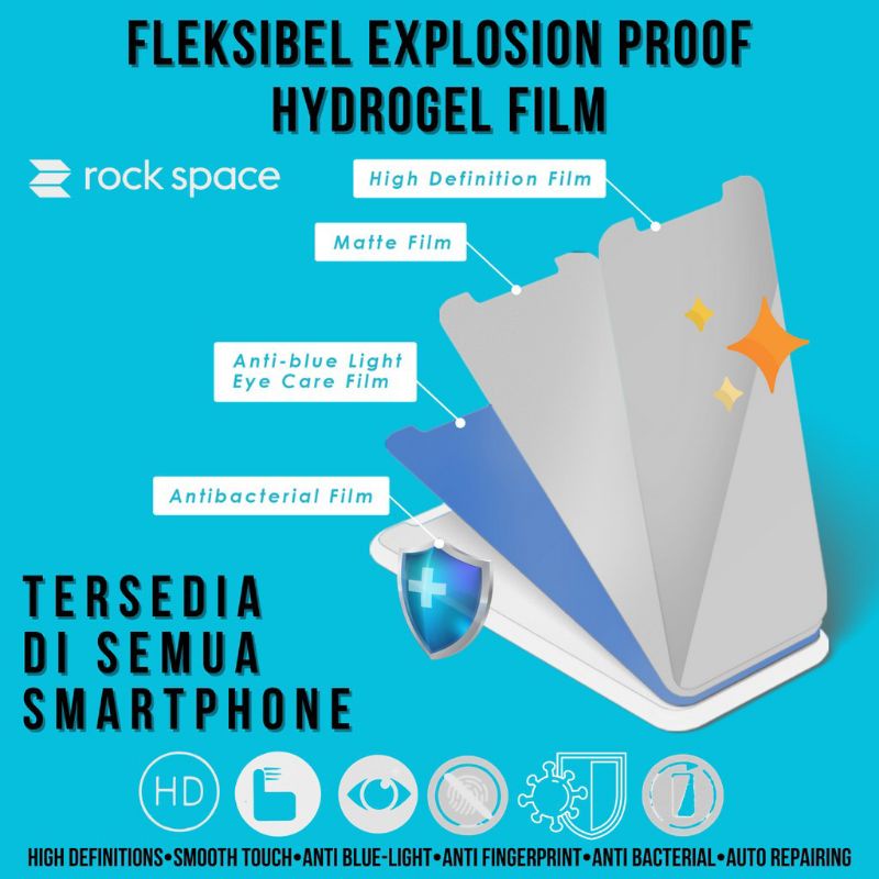 ROCK SPACE Flexible Explosion Proof Film - Antigores Hydrogel GLARE(MATTE)