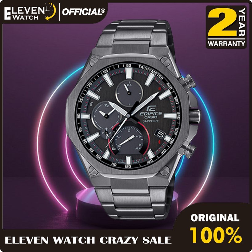 [Promo] Jam Tangan Pria Edifice EQB-1100DC-1A Original Garansi 2 Tahun [✔COD][100% Authentic]