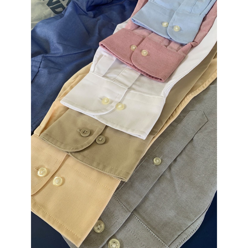 Lands'End Kemeja Lengan Panjang Original Twill Cotton Formal Shirt