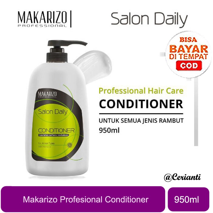 [950ML] [BPOM] Makarizo Professional Salon Daily Professional Conditioner Pump Bottle 950 mL | Kondisioner_Cerianti