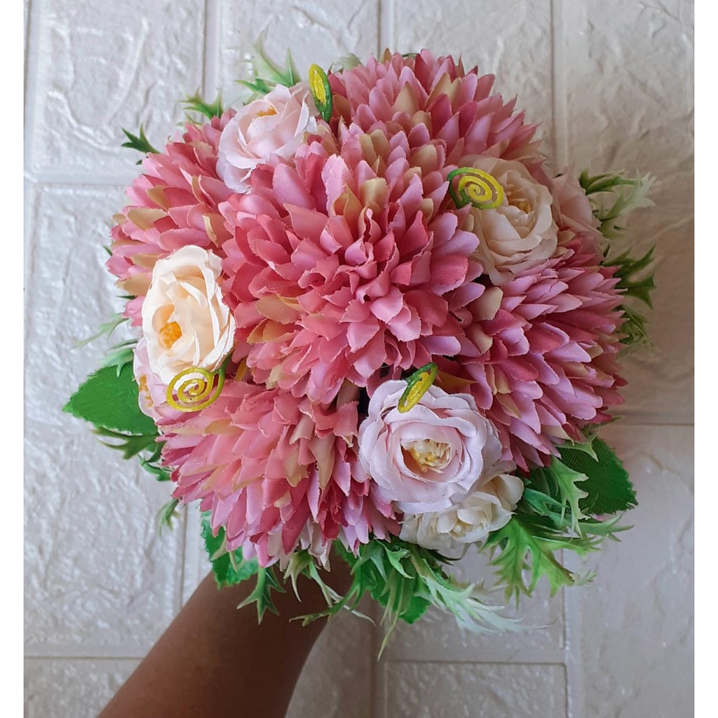 Hand Bugket Bunga Artifisial Pengantin