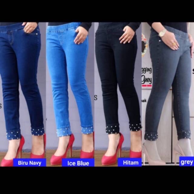 (28-38)JOLA JEGGING JEANS||JEGGING JEANS APLIKASI MUTIARA