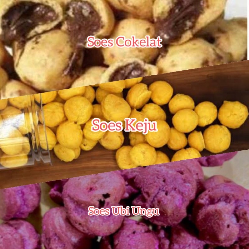 

Soes Cokelat, Soes Keju, Soes Ubi Ungu By MamaOke