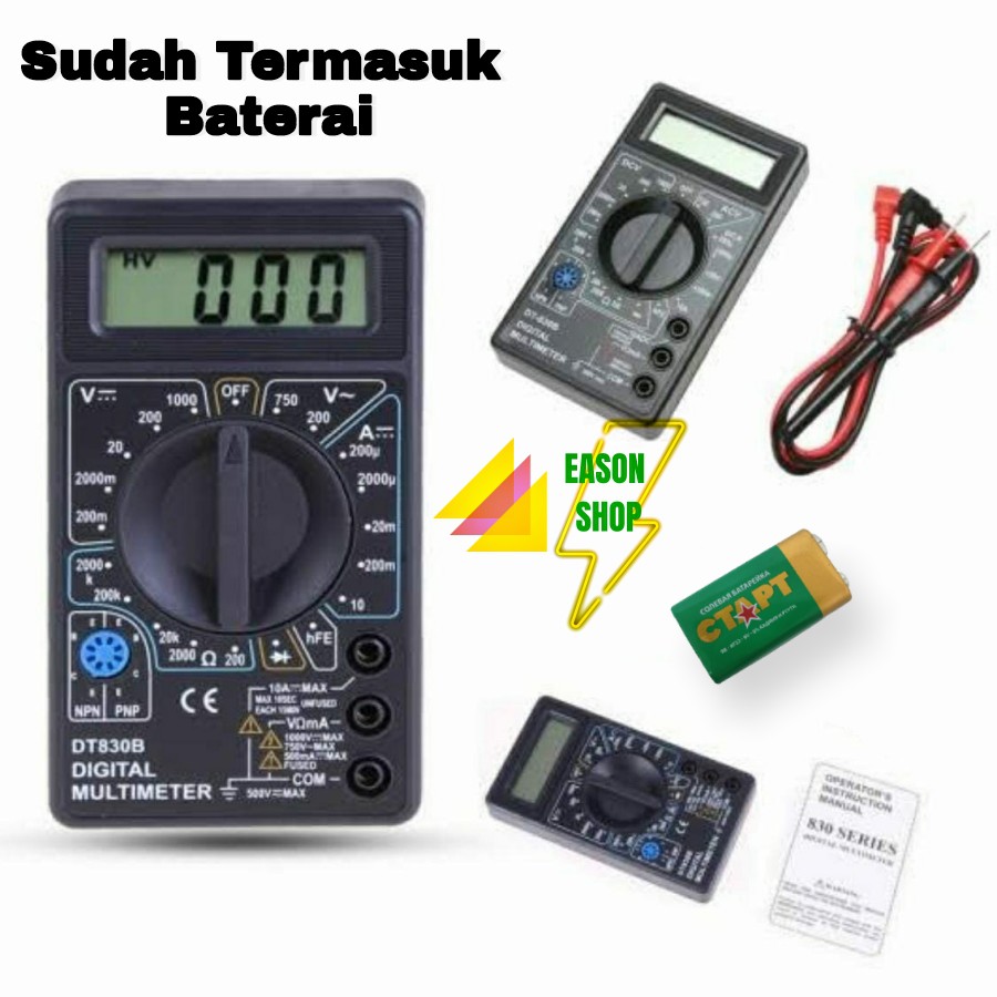 Multimeter DT830B / DT-830B Tofuda Model Avometer Multitester Digital Display LCD