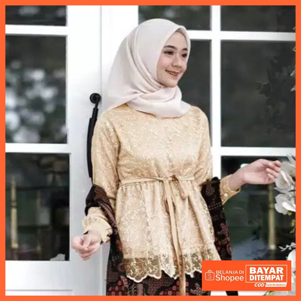 Kebaya Brukat Kebaya Kurung Brukat Kebaya Tunik Brukat Kebaya Modern Kebaya Wisuda Termurah Atasan Kebaya Murah-Aziza
