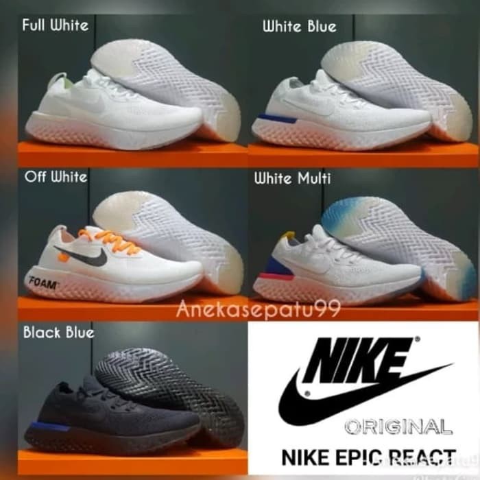 (T) TERLARIS sepatu Nike Epic React Original - sneakers -sepatu sport
