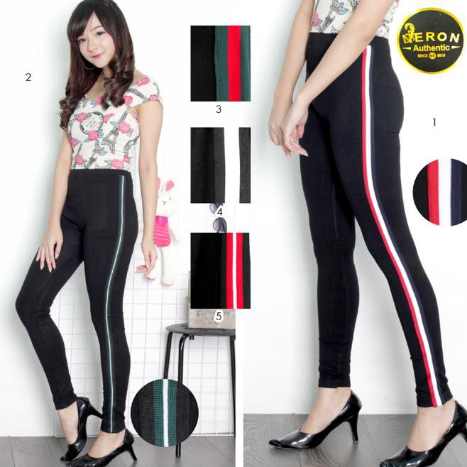 STDR PANTS CELANA LEGGING LIST KEKINIAN GUCCI / LEGING IMPORT WANITA E6N8