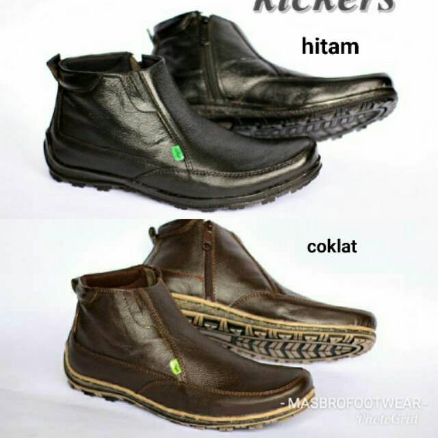 SSepatu kickers boots PDL PDH SATPOL PP SATPAM TNI POLRI POLISI populer murah pantofel kulit asli