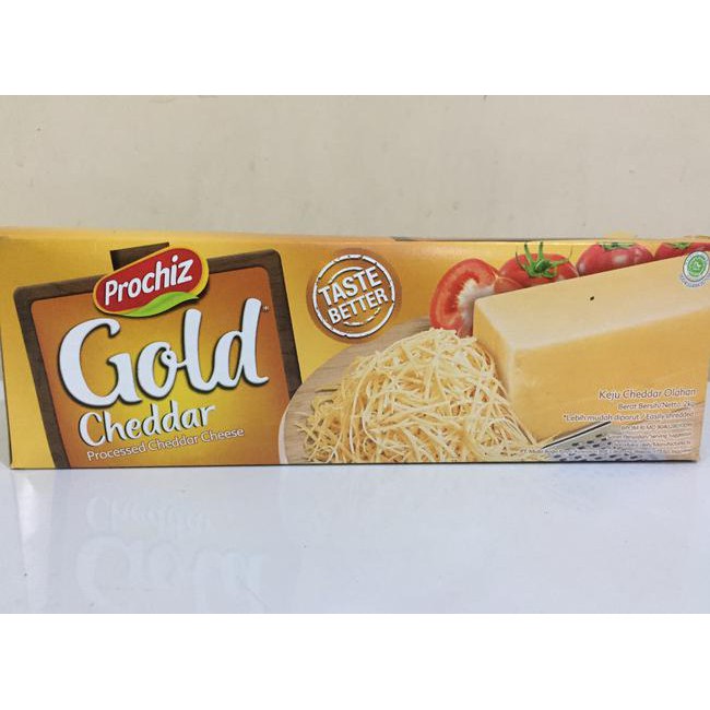 

968n keju prochiz gold cheddar 2kg block processed cheddar cheese - gojek 4l86