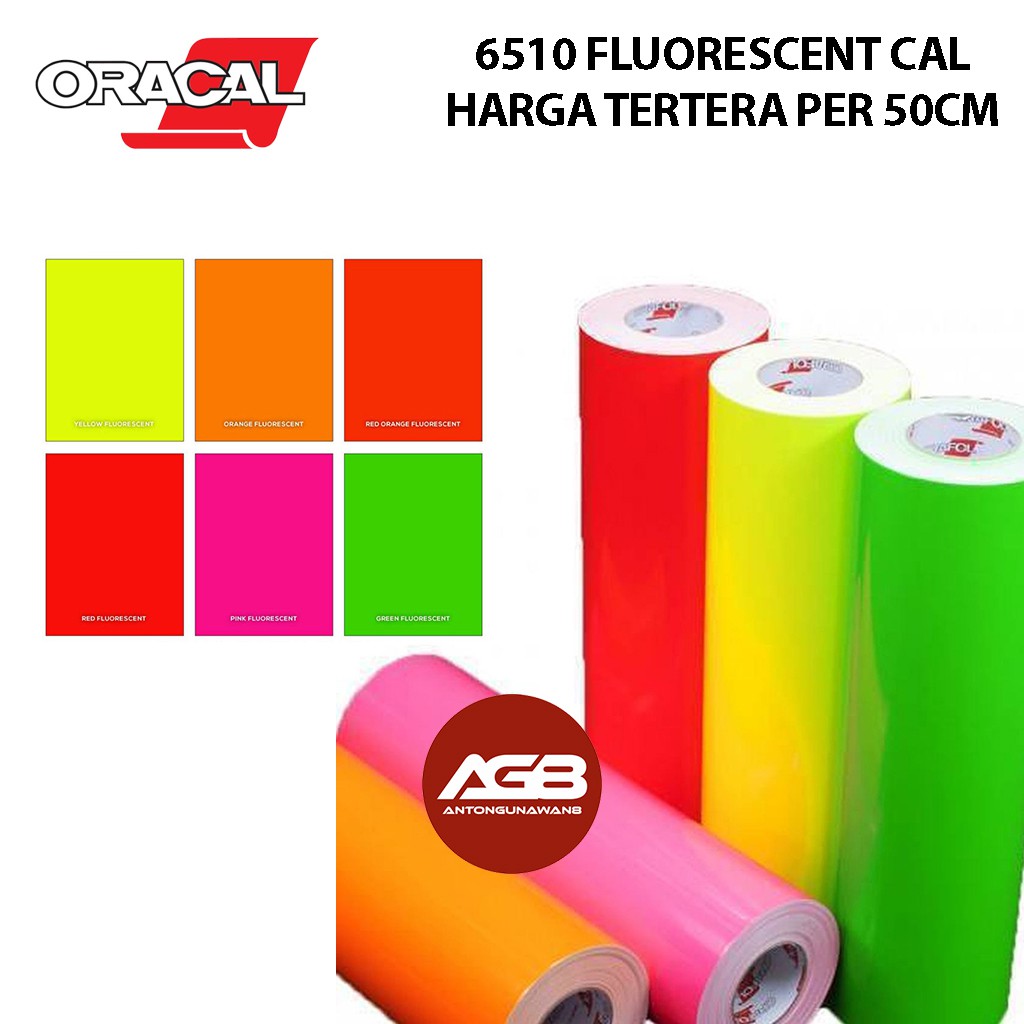 

Sticker ORACAL 6510 FLUORESCENT CAST GERMANY Stiker Warna STABILO